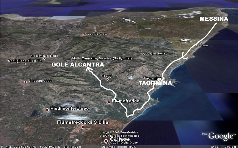 Map GoleAlcantra.jpg - DRIVE FROM MESSINA TO GOLE ALCANTRA